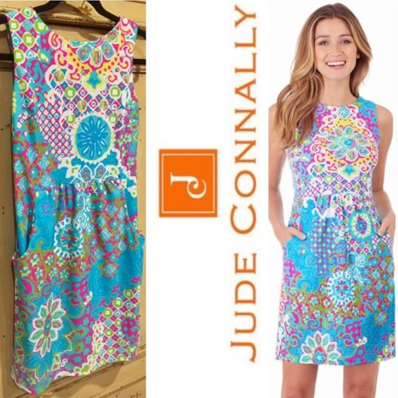 Jude Connally Dresses Jude Connally Mary Pat Retro Print Dress In